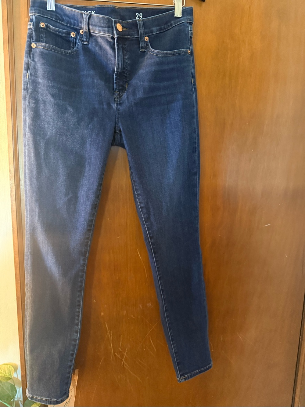 Dark Blue Women's J.Crew Toothpick Skinny Jeans - Stretchy Figure-Flattering Fit